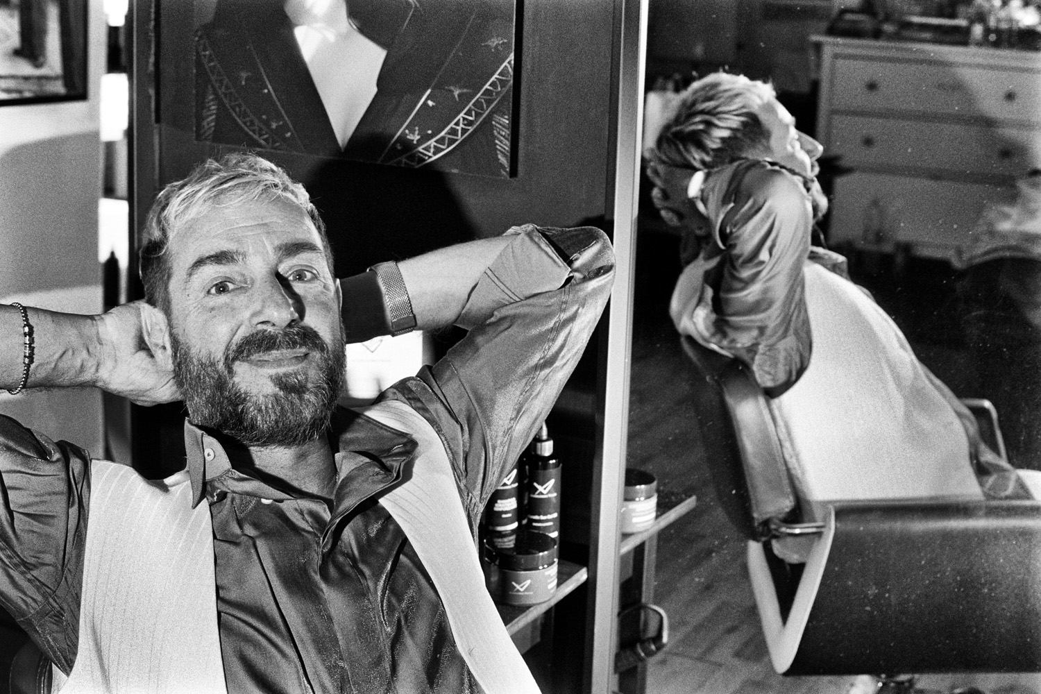 Alessandro Vicini at his salon in Marino